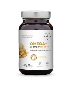 Aura Herbals - AURA HERBALS Omega+ Vitamin D3 800 IU for children (60 twist-off capsules)