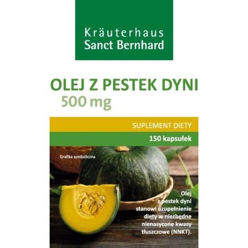 Krauterhaus Sanct Bernhard - KRAUTERHAUS SANCT BERNHARD Pumpkin seed oil 500 mg (150 caps)