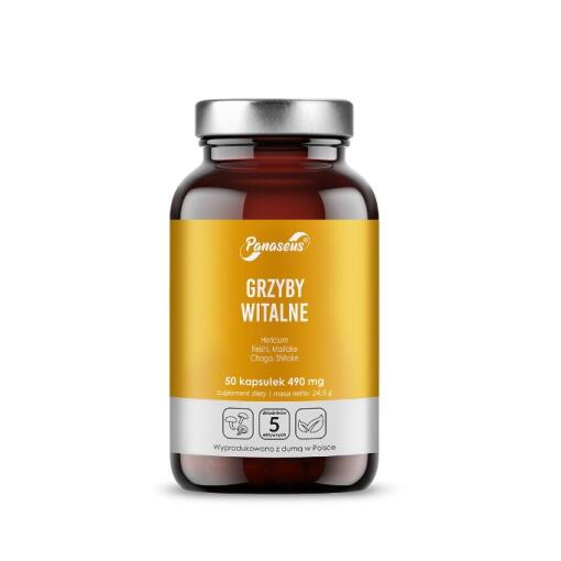 Panaseus - PANASEUS Vital mushrooms (50 kaps.)