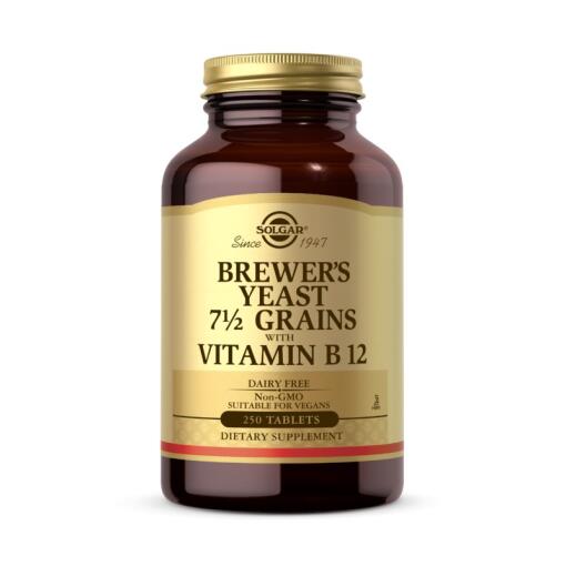 Solgar - SOLGAR Brewer's Yeast 7 1/2 Grains with Vitamin B12 (250 tabs)