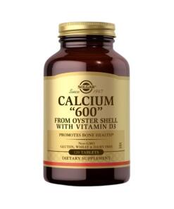 Solgar - SOLGAR Calcium „600” from Oyster Shell with Vitamin D3 - Wapń z muszli ostryg (120 tabl.)