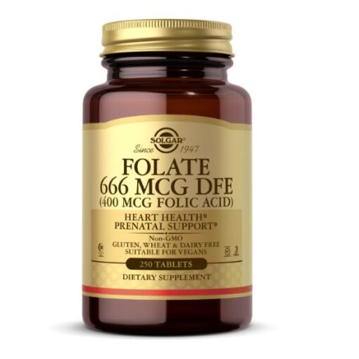 Solgar - SOLGAR Folate 666 mcg DFE (400 mcg Folic Acid) (250 tabs)