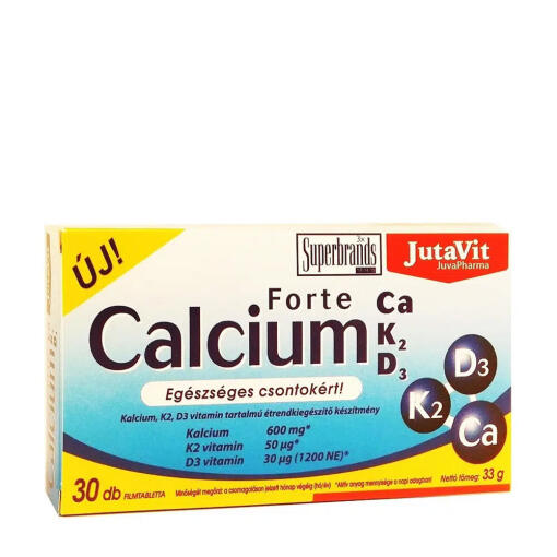 JutaVit - JutaVit Calcium Forte + Ca/K2/D3  (30 Tablets)
