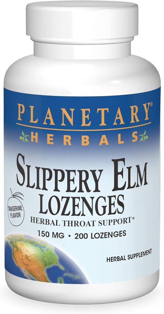 - Planetary Herbals Slippery Elm Lozenges Tangerine 150mg 200 pastilles