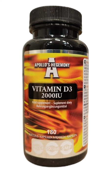 Apollo's Hegemony - Vitamin D3 2000IU - 180 softgels