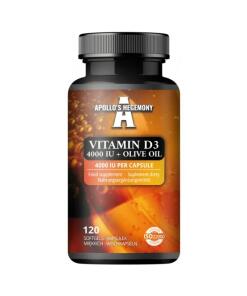 Apollo's Hegemony - Vitamin D3 4000IU + Olive Oil - 120 softgels