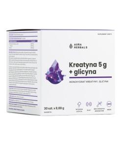 Aura Herbals - AURA HERBALS Creatine Monohydrate 5 g + Glicyne sachets (30 pcs)