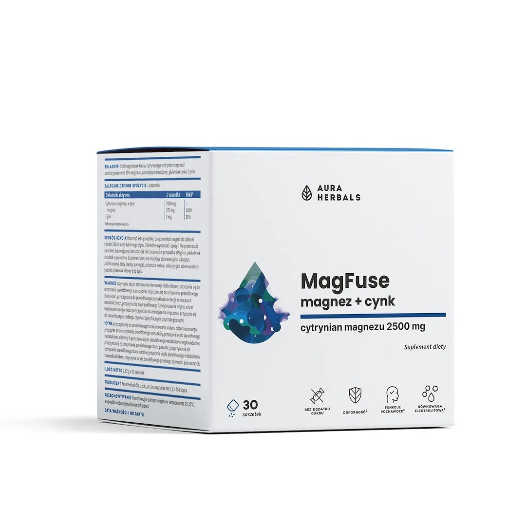 Aura Herbals - AURA HERBALS MagFuse: magnesium + zinc (30 pcs.)