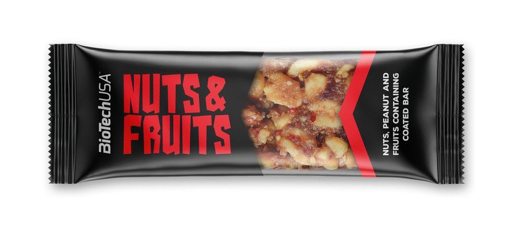 BioTechUSA - Nødder og Frugt Bar - 28 x 40g