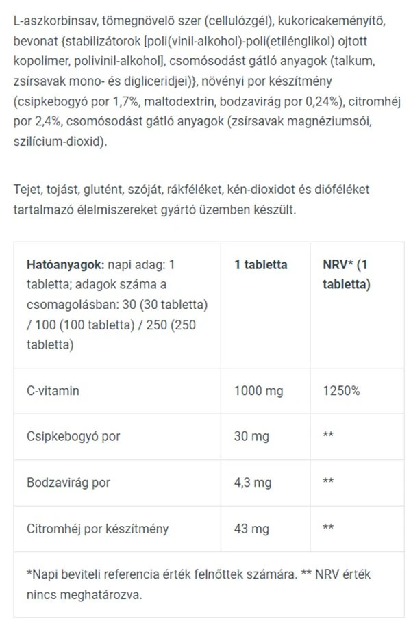 Vitamine C 1000 - 30 comprimés – Image 2