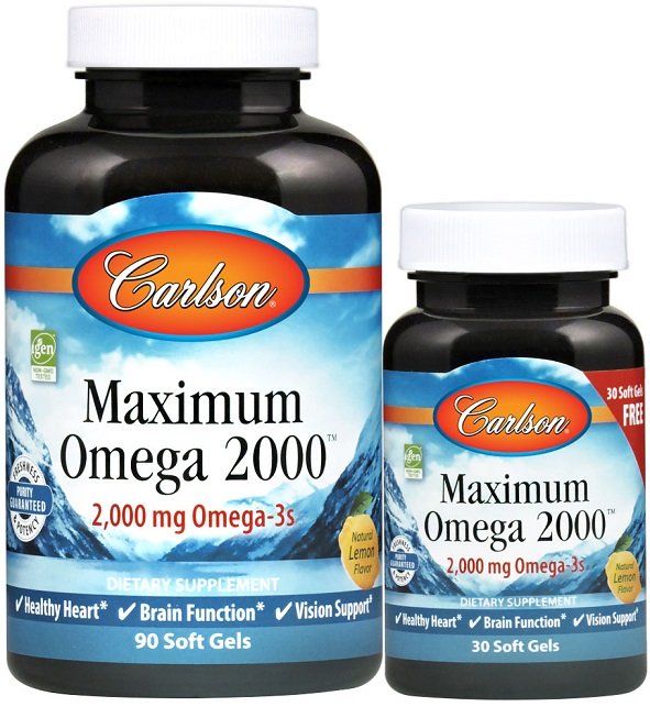 Carlson Labs - Maximum Omega 2000 - 90 + 30 softgels