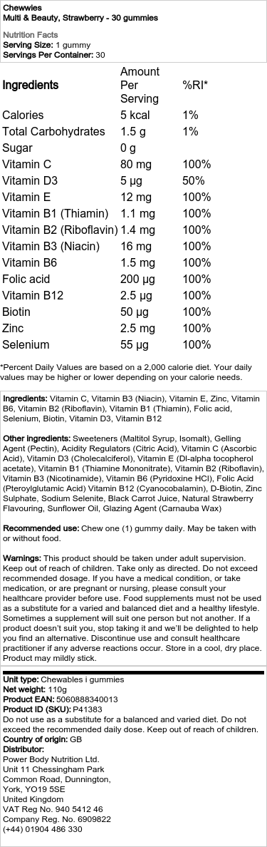 Jordgubb - 30 gummies