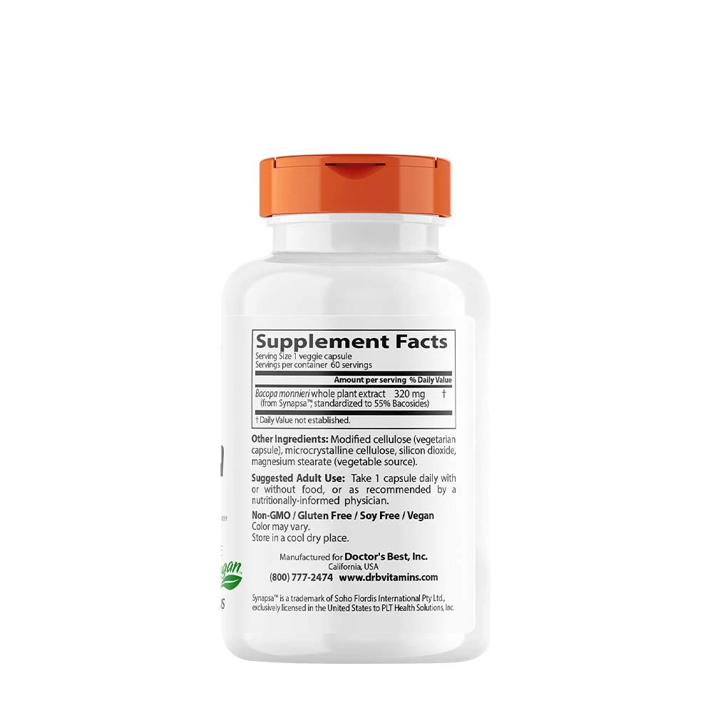 Bacopa avec Synapsa, 320mg - 60 vcaps – Image 8