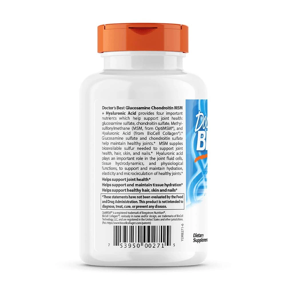 Glucosamine Chondroïtine MSM + Acide Hyaluronique - 150 caps – Image 3