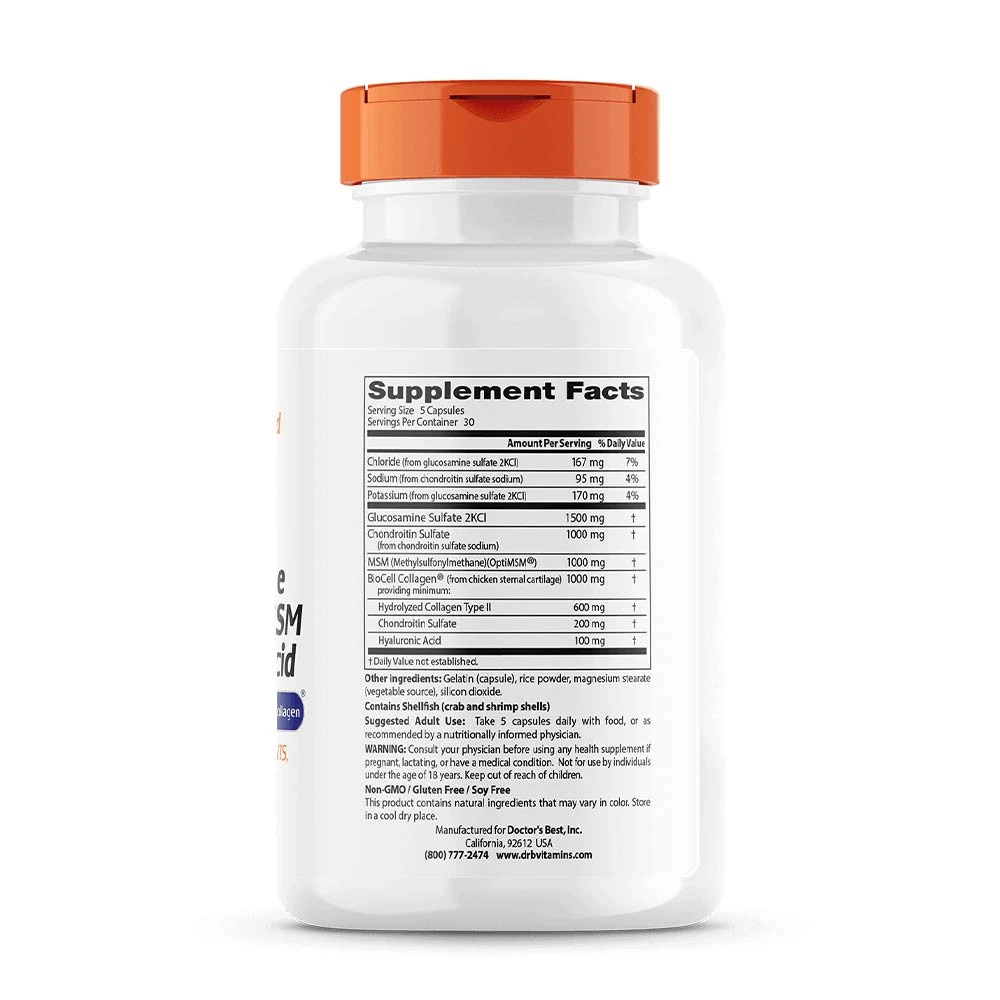 Glucosamine Chondroïtine MSM + Acide Hyaluronique - 150 caps – Image 4