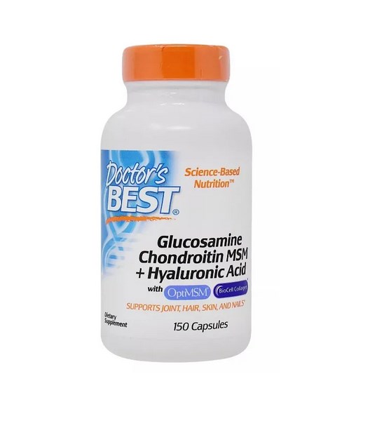 Doctor's Best - Glucosamine Chondroitin MSM + Hyaluronic Acid - 150 caps