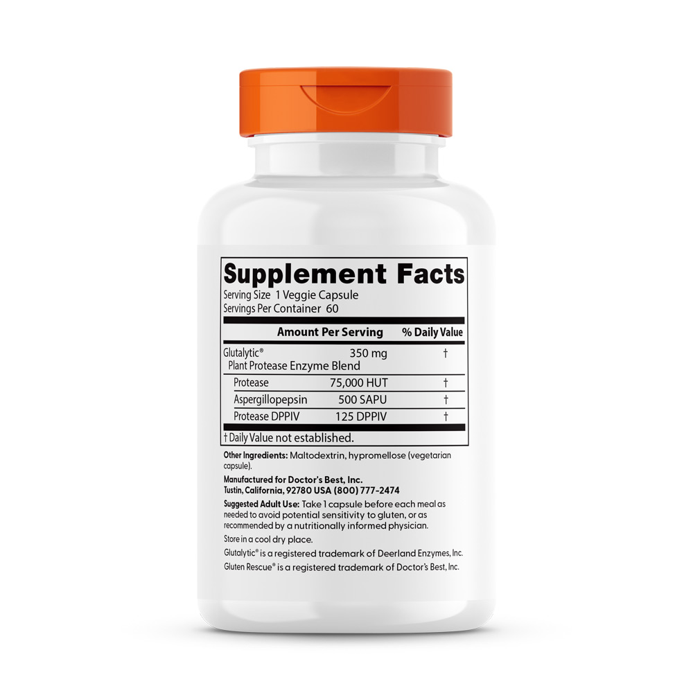 Gluten Rescue avec Glutalytic - 60 vcaps – Image 3