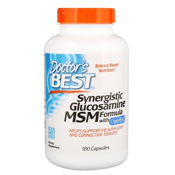 Doctor's Best - Synergistic Glucosamine MSM Formula with OptiMSM - 180 caps