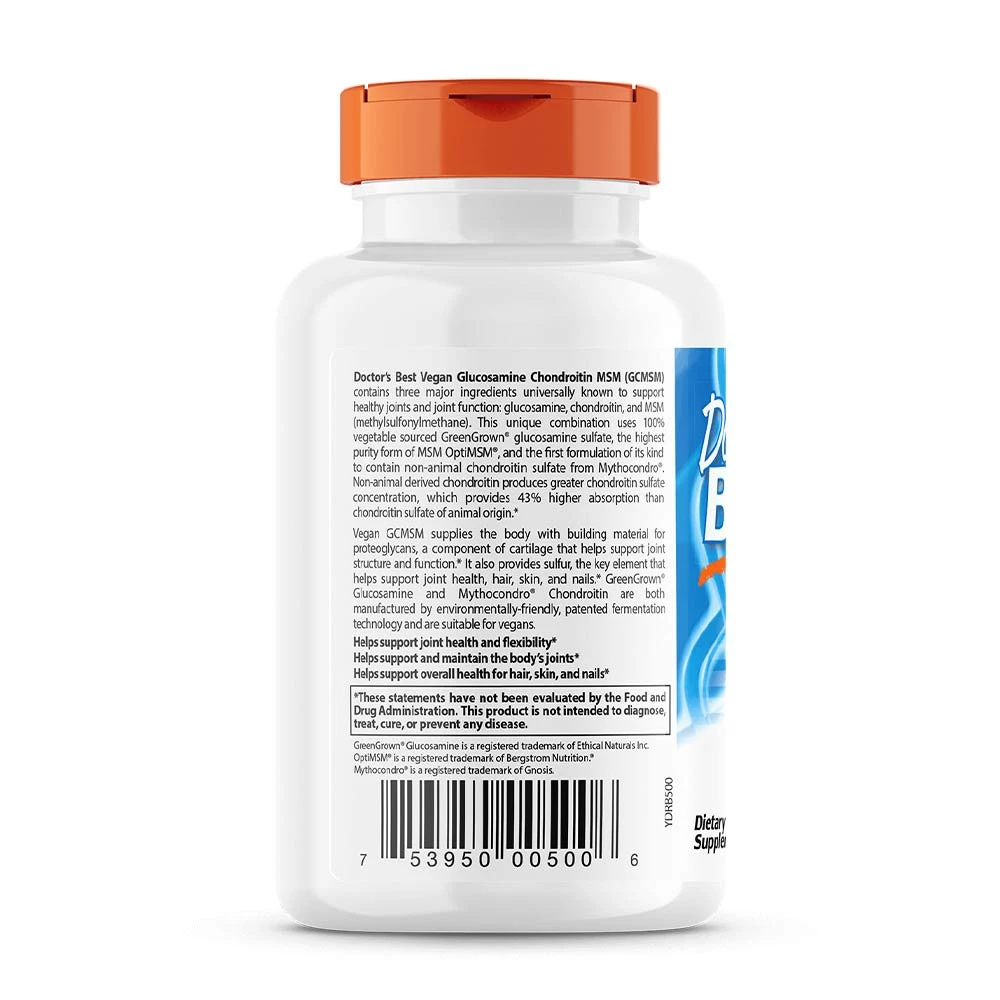 Glucosamine & Chondroïtine & MSM végétaliens - 120 vcaps – Image 3
