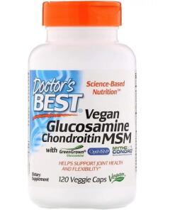 Doctor's Best - Vegan Glucosamine & Chondroitin & MSM - 120 vcaps