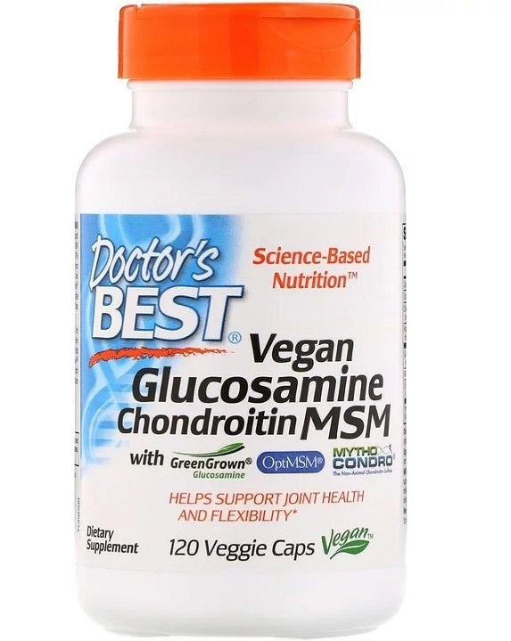 Doctor's Best - Vegan Glucosamine & Chondroitin & MSM - 120 vcaps