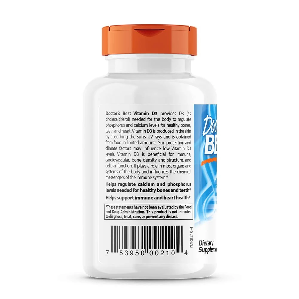 Vitamine D3, 2000 UI - 180 softgels – Image 3