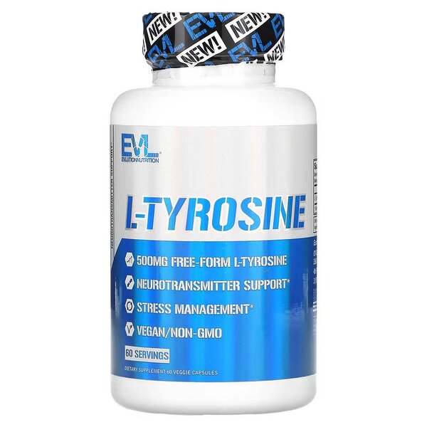 EVLution Nutrition - L-Tyrosin - 60 vegetabilske kapsler