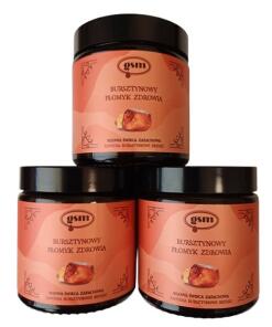 GSM - GSM MUMIO Amber flame of health - candle with amber pieces (120 ml)