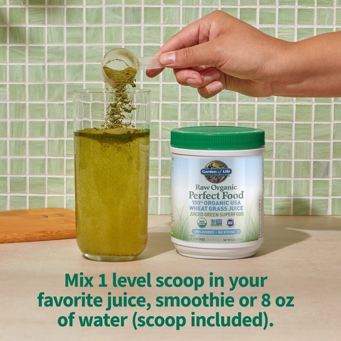 Jus d'herbe de blé biologique Raw Organic Perfect Food 100% biologique USA - 240g – Image 3