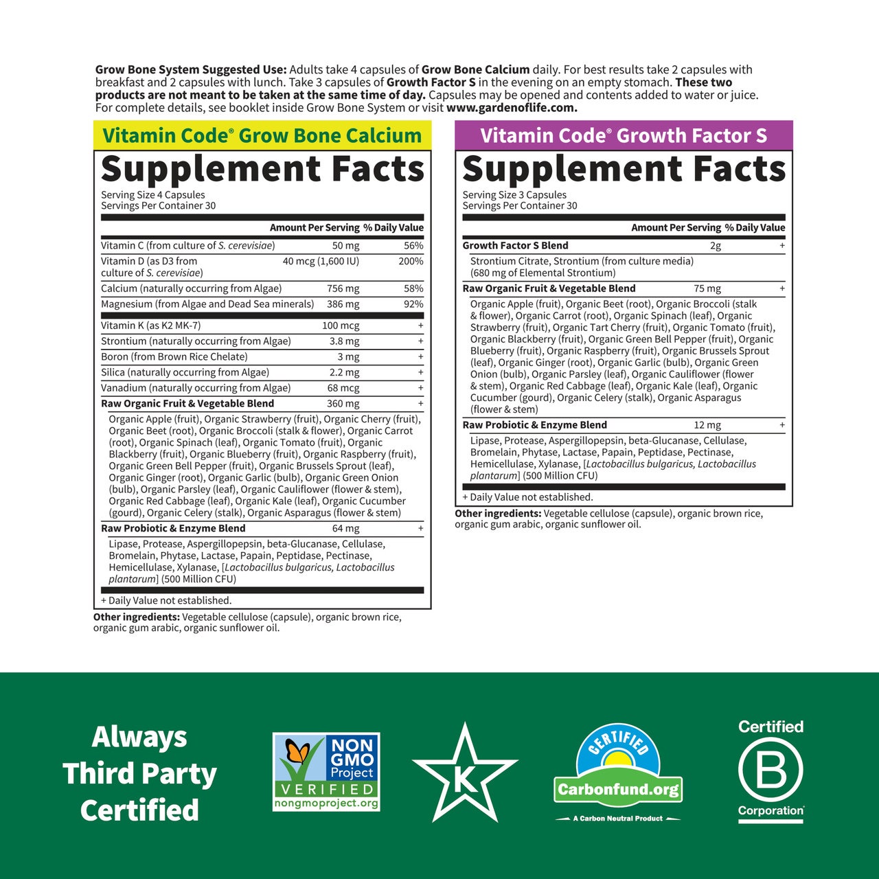 Système de croissance des os Vitamin Code - Fourniture de 30 jours – Image 2