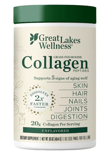 Great Lakes Wellness - GREAT LAKES WELLNESS Grass-Fed Bovine Collgen Peptides (454 g / 1 lb.)