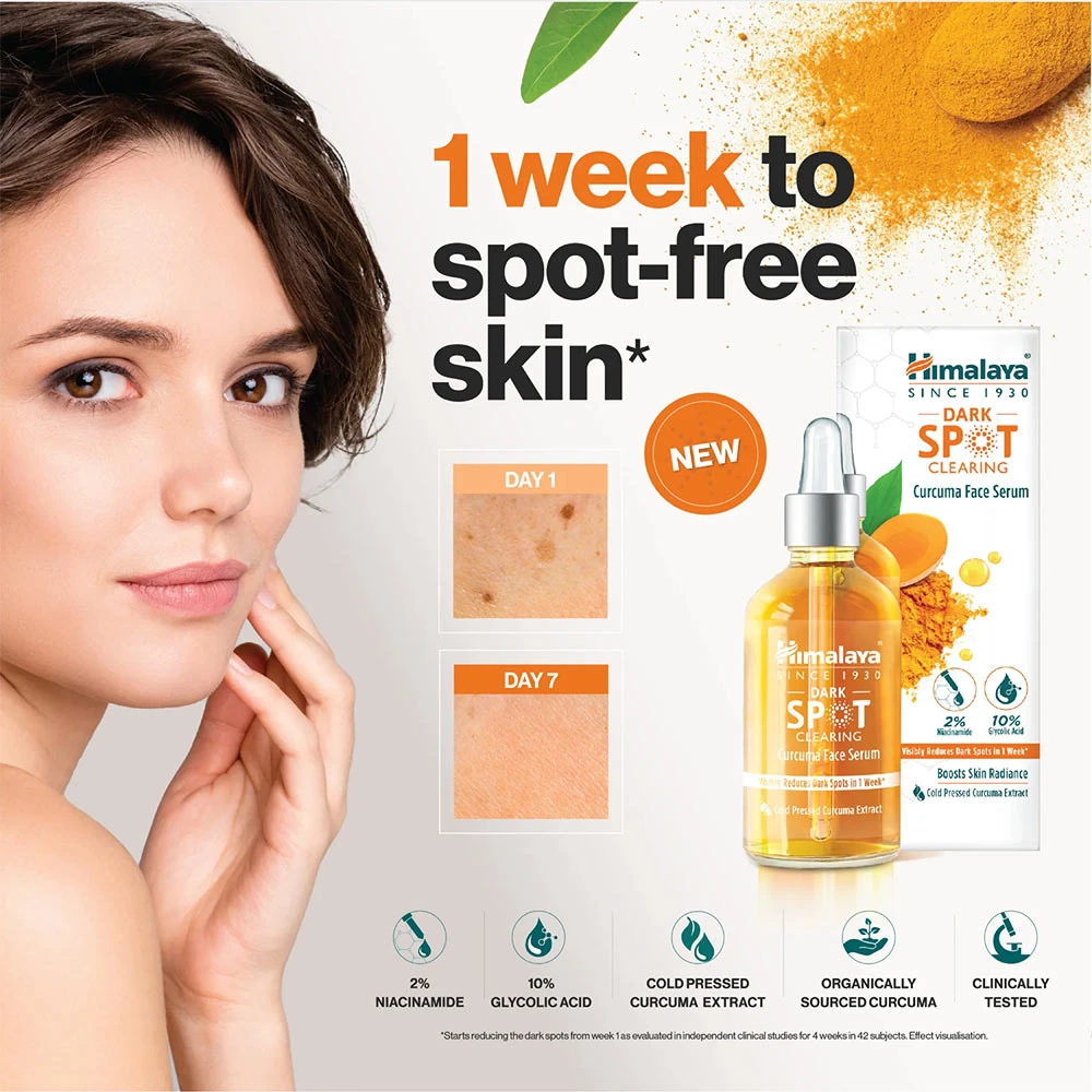 Sérum visage anti-taches Himalaya au Curcuma (30 ml) – Image 11