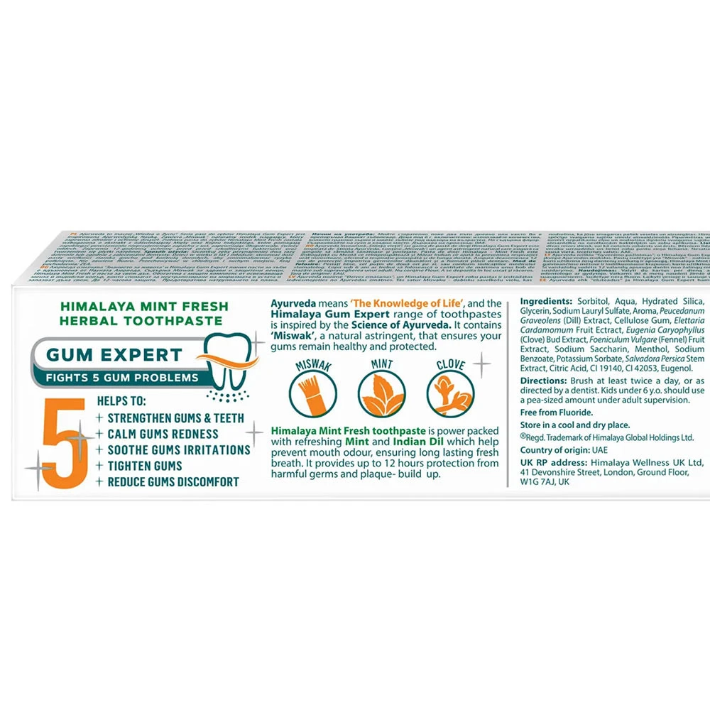 Dentifrice à la menthe fraîche aux herbes - 75 ml. – Image 6