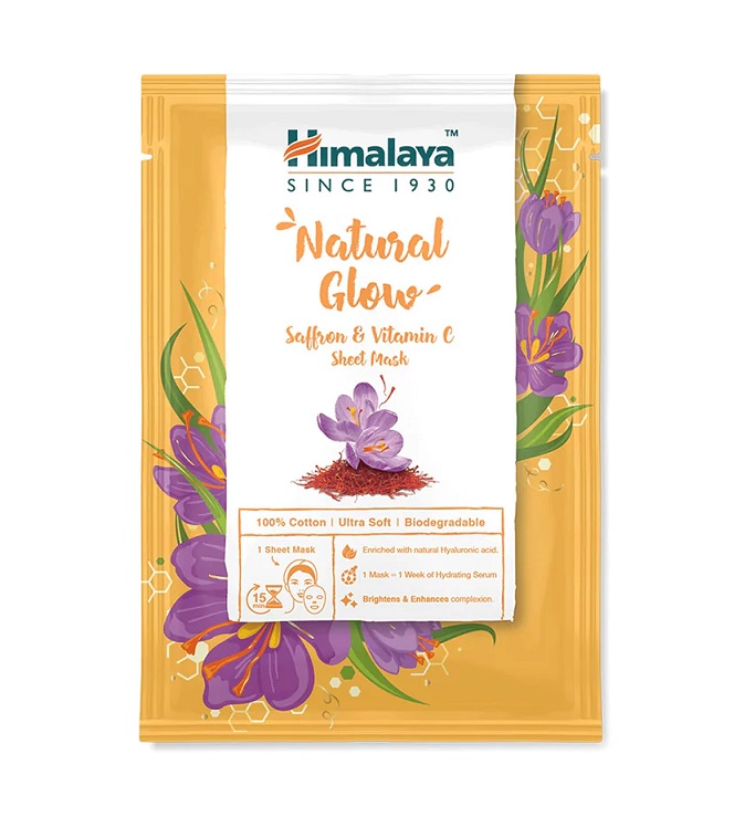 Himalaya - Natural Glow Saffron & Vitamin C Sheet Mask - 30 ml.