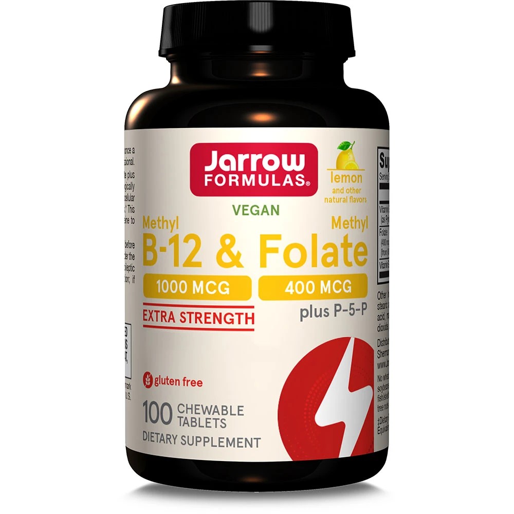 Méthyl B-12 & Méthyl Folate, 400mcg Citron - 100 Pastilles – Image 4