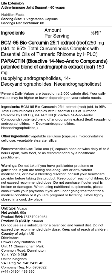 Soutien articulaire Arthro-Immune - 60 vcaps – Image 2