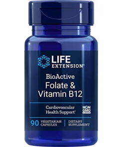 Life Extension - BioActive Folate & Vitamin B12 - 90 vcaps
