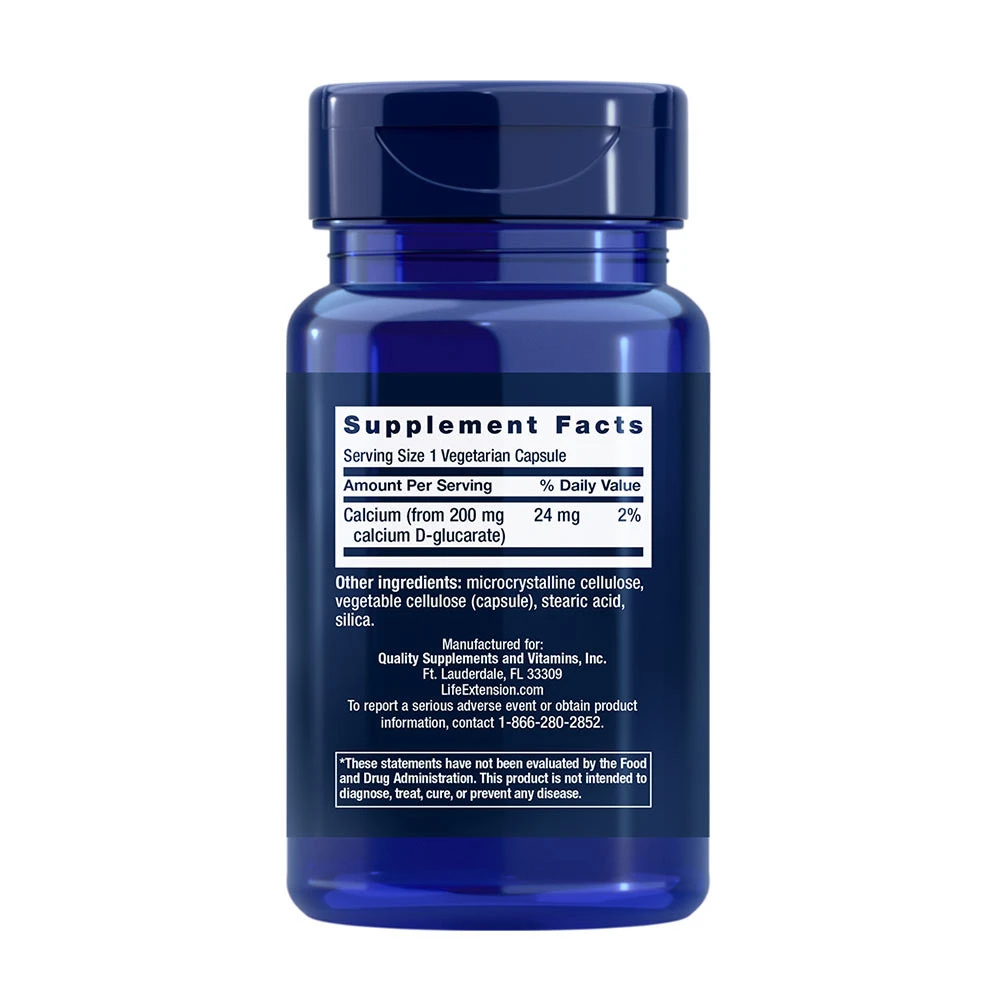 D-Glucarate de calcium, 200mg - 60 vcaps – Image 4
