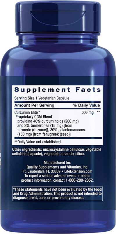 Curcumin Elite Extrait de Curcuma - 60 vcaps – Image 3