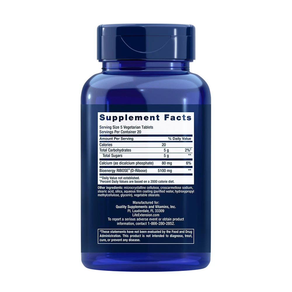 Comprimés de D-Ribose - 100 comprimés végétariens – Image 5