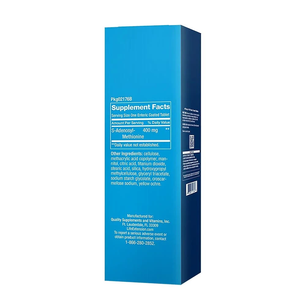 SAMe S-Adenosyl-Methionine, 400mg - 30 comprimés à enrobage entérique – Image 2