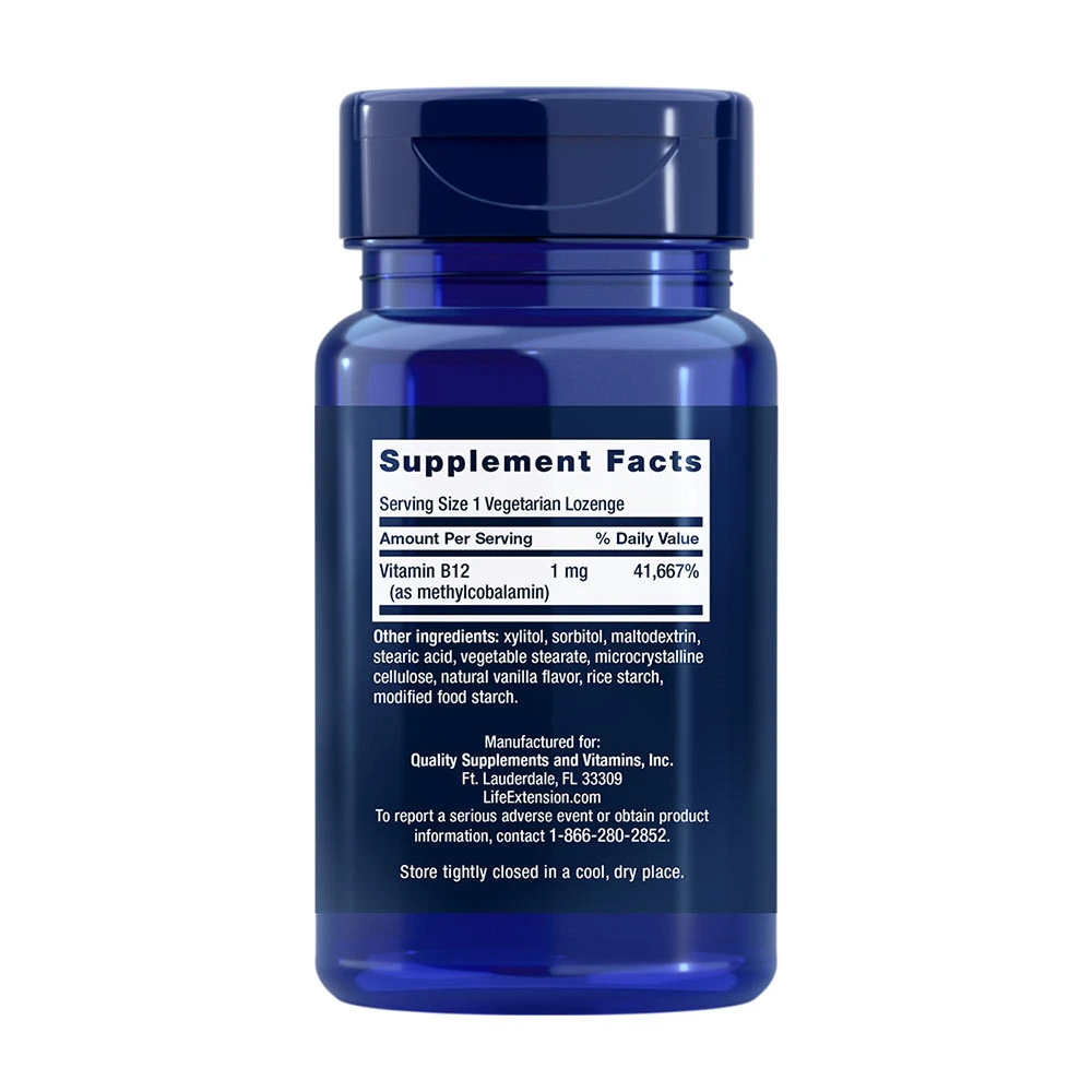 Méthylcobalamine, 1mg - 60 pastilles végétariennes – Image 4