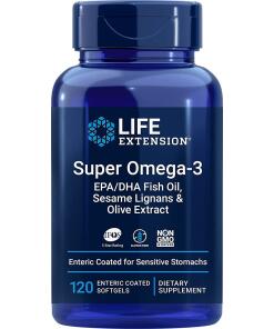 Life Extension - Super Omega-3 EPA/DHA with Sesame Lignans & Olive Extract - 120 enteric coated softgels