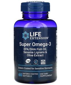 Life Extension - Super Omega-3 EPA/DHA with Sesame Lignans & Olive Extract - 60 enteric coated softgels