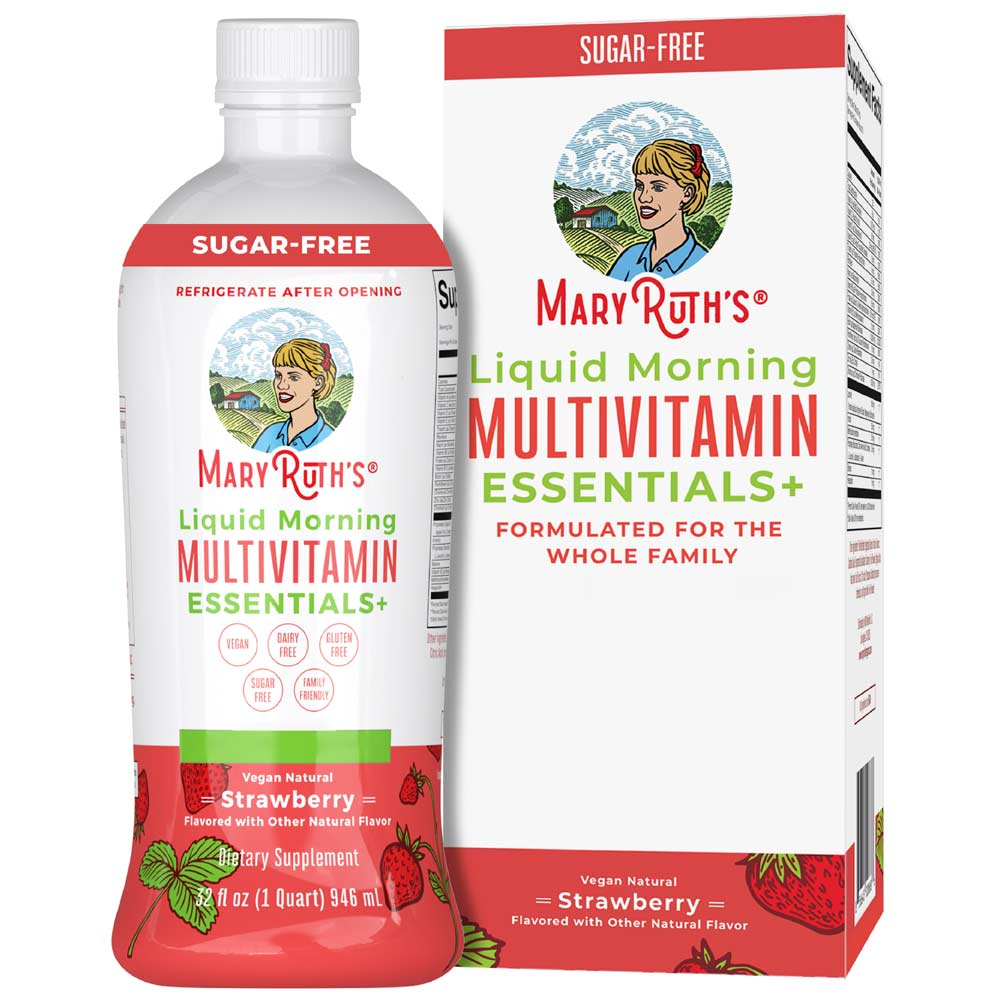 Multivitamines liquides matinales à la fraise de MaryRuth 32oz (946ml) – Image 2