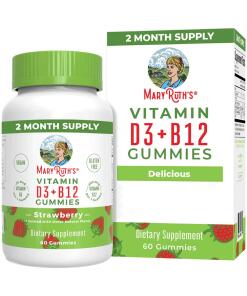 MaryRuth's - MaryRuth's Vitamin D3+B12 Gummies Strawberry 60 gummy bears