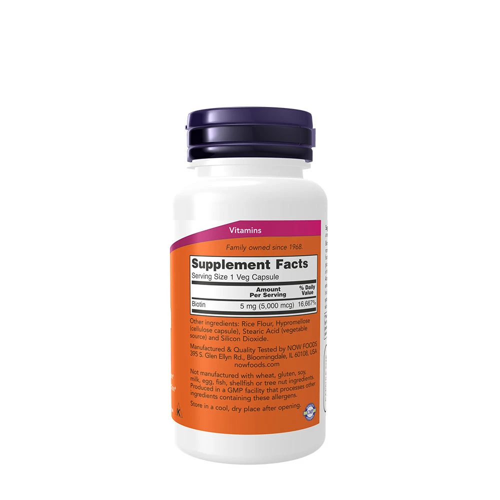 Biotine, 5000mcg - 60 vcaps – Image 2
