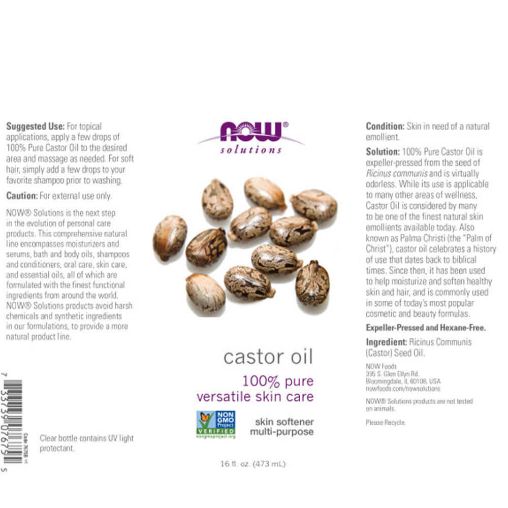 Huile de ricin, 100% Pure - 473 ml. – Image 5