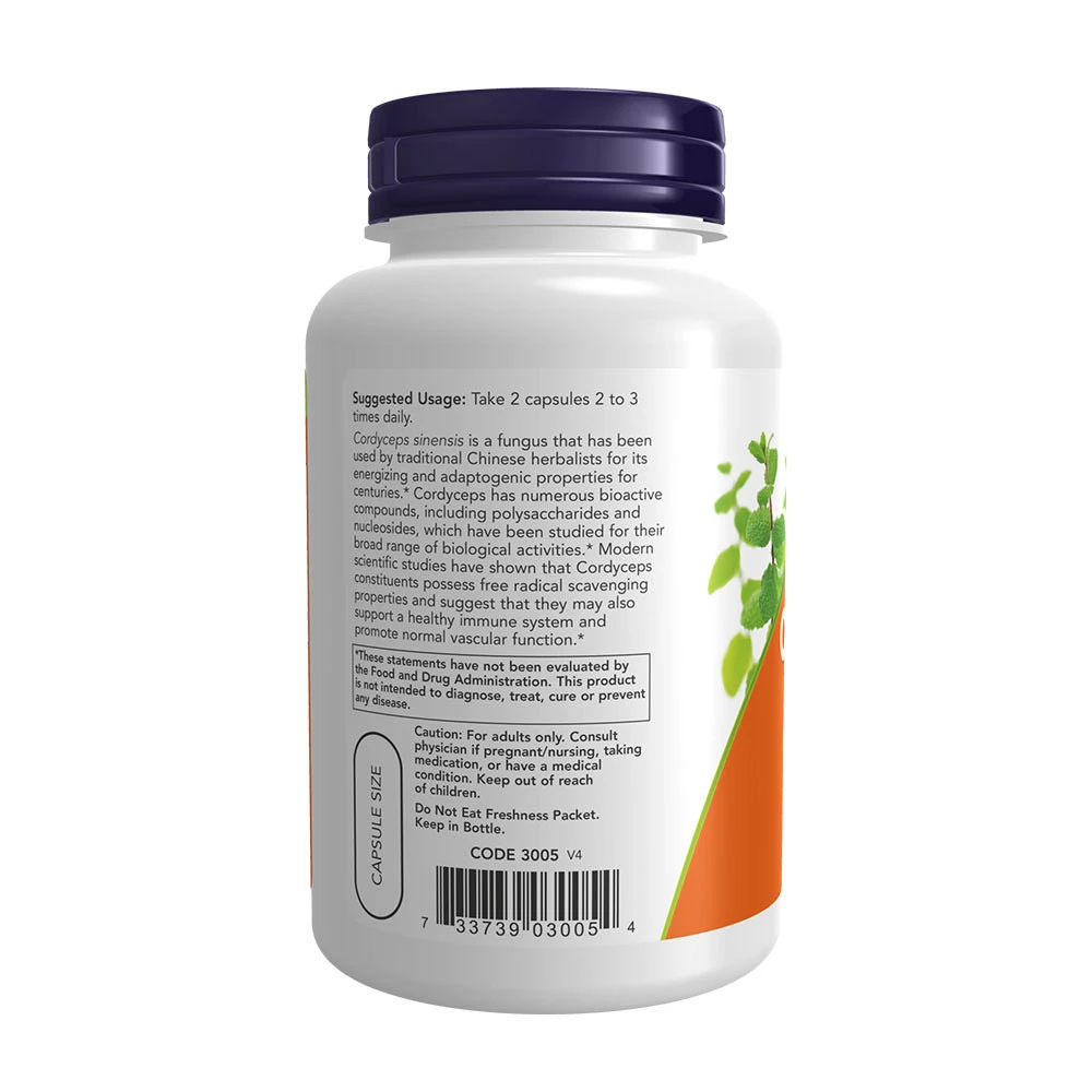 Cordyceps, 750mg - 90 vcaps – Image 3