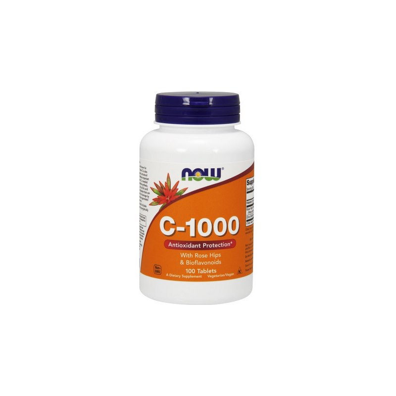 NOW Foods - Vitamin C-1000 with Rose Hips & Bioflavonoids - 100 tablets